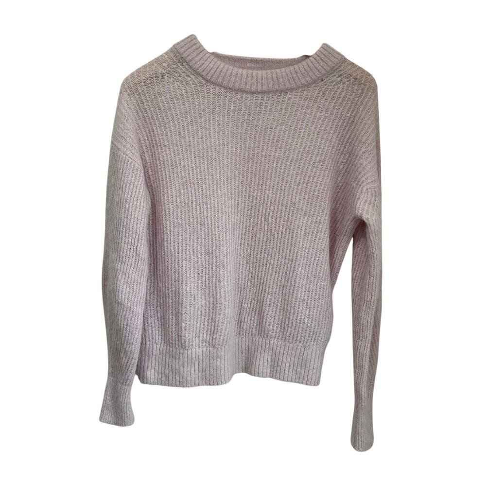 Everlane Alpaca Merino Sweater S Pink Soft Fuzzy Knit Minimalist Cozy Top